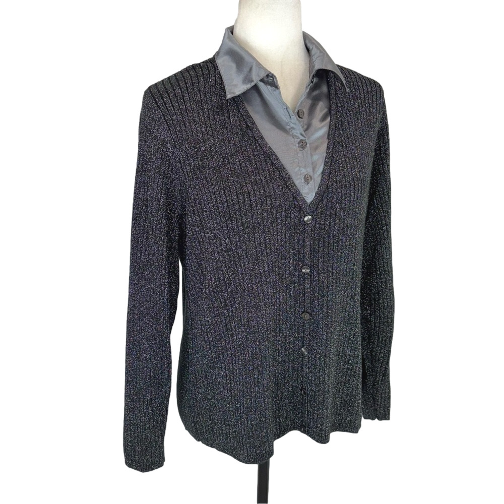 JM Collection sparkly black sweater